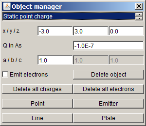 Screen shot of the object manager